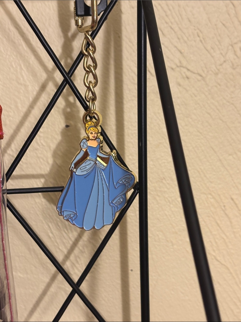 Disney Cinderella Dress Swinging Metal Keychain
